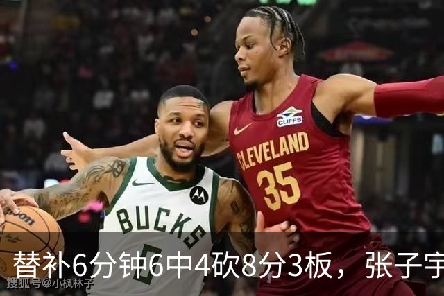 替补6分钟6中4砍8分3板，张子宇正负值+6
